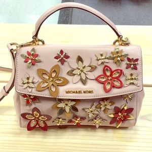 Michael Kors Pink Gold Floral Handbag